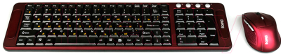 Клавиатура+мышь Dialog KMROK-0318U (красный)