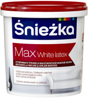 Краска Sniezka Max White Latex с тефлоном (1л, белоснежный матовый) - 