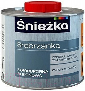 Эмаль Sniezka Srebrzanka жароустойчивая (200мл, серебристый)