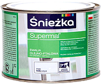 Эмаль Sniezka Supermal масляно-фталевая (200мл, белый глянец) - 
