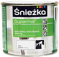 Эмаль Sniezka Supermal масляно-фталевая (400мл, белый глянец) - 