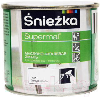 Эмаль Sniezka Supermal масляно-фталевая (400мл, белый глянец)