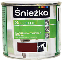 Эмаль Sniezka Supermal масляно-фталевая (400мл, вишневый) - 
