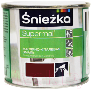 Эмаль Sniezka Supermal масляно-фталевая (400мл, вишневый)