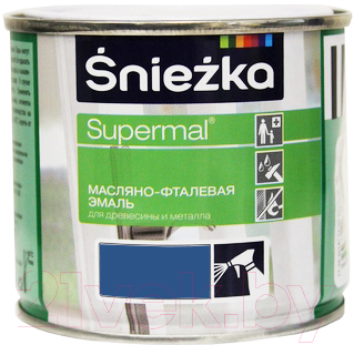 Эмаль Sniezka Supermal масляно-фталевая (400мл, голубой)