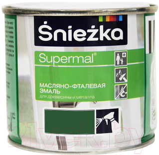 Эмаль Sniezka Supermal масляно-фталевая (400мл, зеленый)