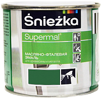 Эмаль Sniezka Supermal масляно-фталевая (400мл, зеленая мята) - 
