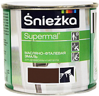 Эмаль Sniezka Supermal масляно-фталевая (400мл, коричневый) - 