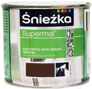 Эмаль Sniezka Supermal масляно-фталевая (400мл, коричневый)
