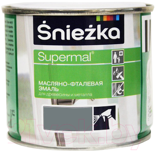 Эмаль Sniezka Supermal масляно-фталевая (400мл, пепельный)