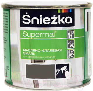 Эмаль Sniezka Supermal масляно-фталевая (400мл, светло-серый)