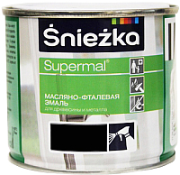 Эмаль Sniezka Supermal масляно-фталевая (400мл, черный) - 