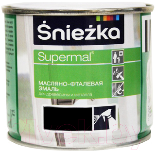 Эмаль Sniezka Supermal масляно-фталевая (400мл, черный)