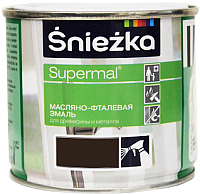 Эмаль Sniezka Supermal масляно-фталевая (400мл, шоколадно-коричневый) - 