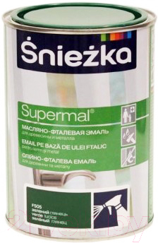 Эмаль Sniezka Supermal масляно-фталевая (800мл, зеленый)