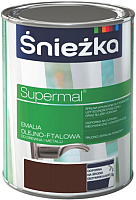 Эмаль Sniezka Supermal масляно-фталевая (800мл, коричневый) - 