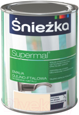 Эмаль Sniezka Supermal масляно-фталевая (800мл, кремовый)