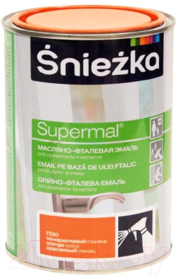 Эмаль Sniezka Supermal масляно-фталевая (800мл, оранжевый)