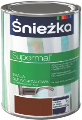 Эмаль Sniezka Supermal масляно-фталевая (800мл, орех средний)