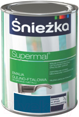 Эмаль Sniezka Supermal масляно-фталевая (800мл, светло-синий)