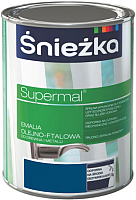 Эмаль Sniezka Supermal масляно-фталевая (800мл, темно-синий) - 