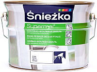 Эмаль Sniezka Supermal масляно-фталевая (2.5л, белый матовый) - 