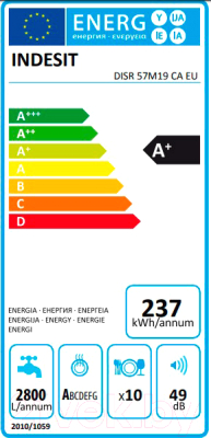 Посудомоечная машина Indesit DISR 57M19 CA EU