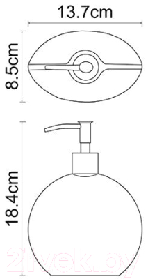 Дозатор для жидкого мыла Wasserkraft Eider K-33399