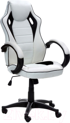 Кресло геймерское Calviano XRacer RS 595 (бело/черный)