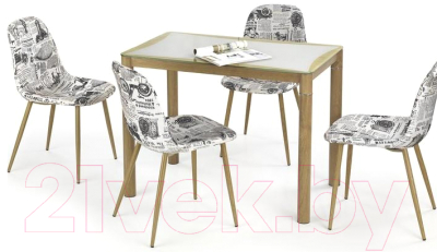 Обеденный стол Halmar Epir (серый/дуб медовый)