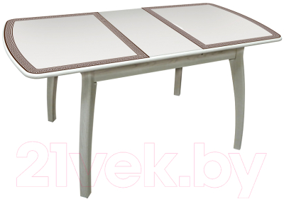 Обеденный стол Древпром Альба 113x71 (орнамент греческий/патина 29)