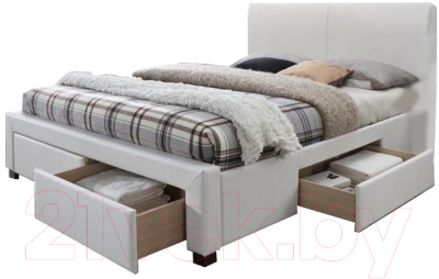 Двуспальная кровать Halmar Modena 2 (белый)