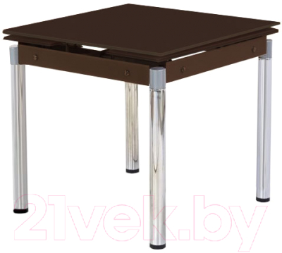 Обеденный стол Halmar Kent (коричневый/хром)