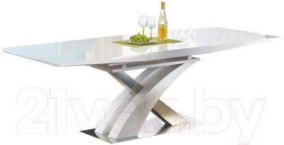 Обеденный стол Halmar Sandor 160-220x90 (белый)