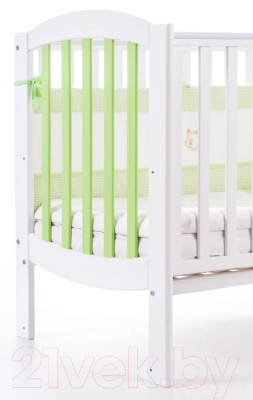 Детская кроватка Верес Соня ЛД10 (белый/зеленый)