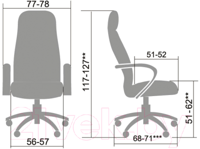 Кресло офисное Metta LK14 PL (черный)