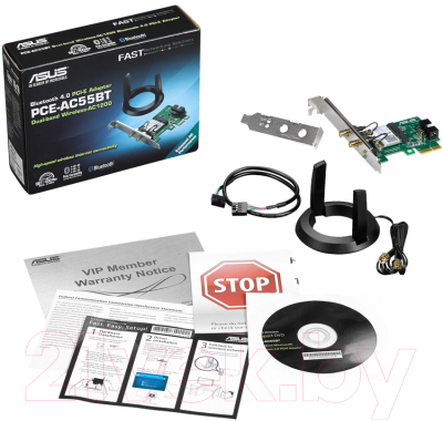 Wi-Fi/Bluetooth-адаптер Asus PCE-AC55BT / 90IG02Q0-MM0010 