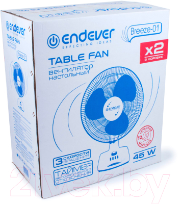 Вентилятор Endever Breeze-01 (белый/коричневый)