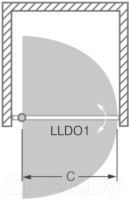 Душевая дверь Roltechnik Lega Line LLDO1/70 (хром/прозрачное стекло)