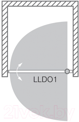 Душевая дверь Roltechnik Lega Line LLDO1/70 (хром/прозрачное стекло)