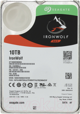 Жесткий диск Seagate Ironwolf 10TB (ST10000VN0004)