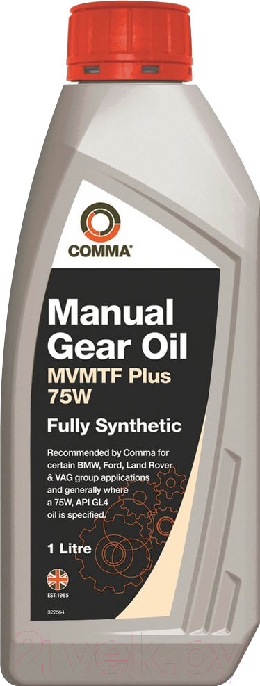 Трансмиссионное масло Comma MVMTF Plus 75W80 / FE75W1L (1л)