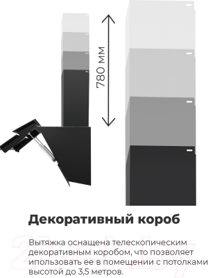 Вытяжка наклонная Maunfeld Manchester Light 90 (черный)