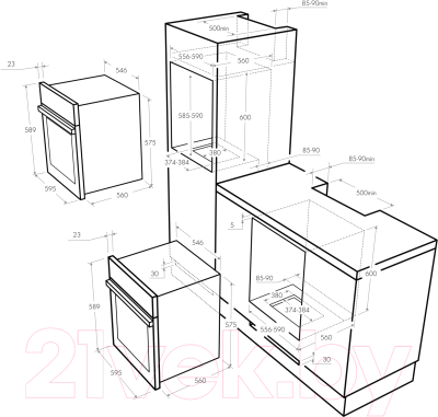 Газовый духовой шкаф Maunfeld MGOGG 673RIB TM