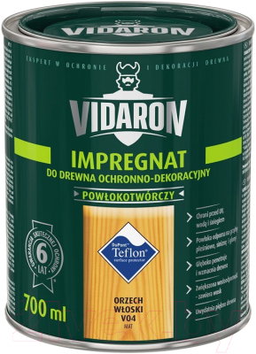 Защитно-декоративный состав Vidaron Impregnant V04 Грецкий орех (700мл)