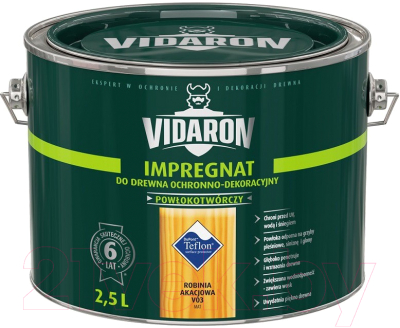 Защитно-декоративный состав Vidaron Impregnant V03 Белая акация (2.5л)