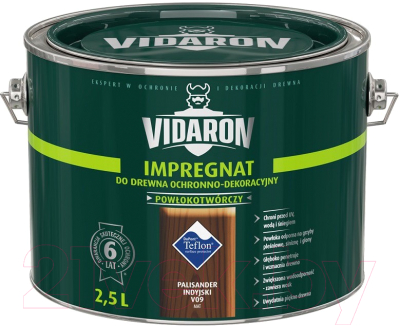 Защитно-декоративный состав Vidaron Impregnant V09 Индийский палисандр (2.5л)