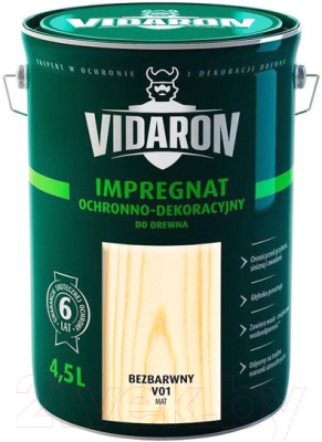 Защитно-декоративный состав Vidaron Impregnant V01 Бесцветный (4.5л)