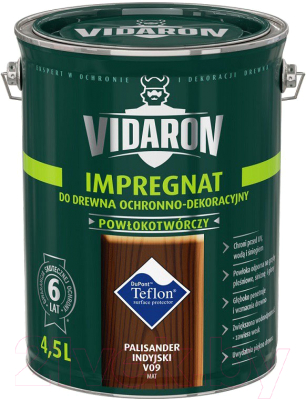 Защитно-декоративный состав Vidaron Impregnant V09 Индийский палисандр (4.5л)