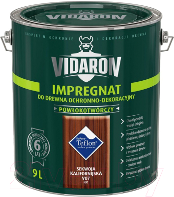 Защитно-декоративный состав Vidaron Impregnant V07 Калифорнийская секвойя (9л)